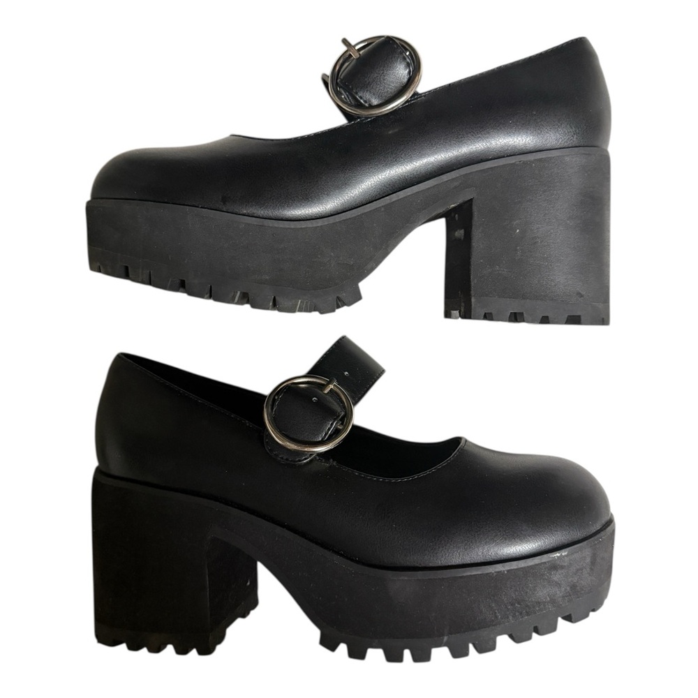 Current Mood Black Chunky Platform Shoes